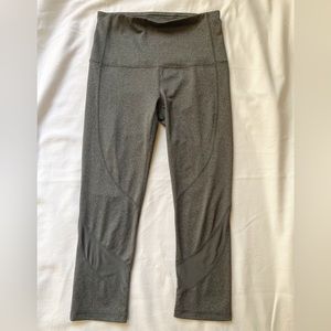 Reebok Cropped Leggings | Grey Mesh Detail | Size XS